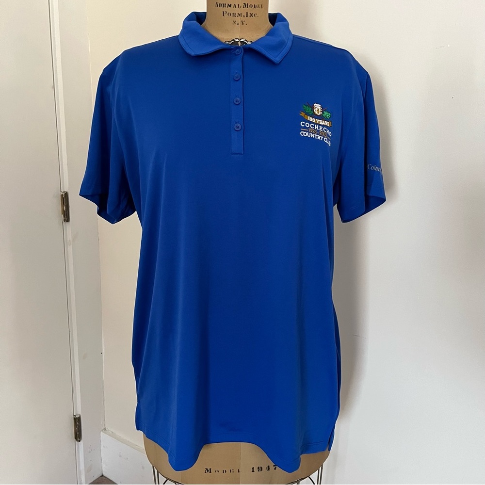 NWT Columbia Golf Cochecho Country Club 100 Years Short Sleeve Birdie Polo